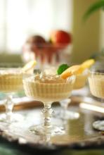 Savory and Sweet Frozen Vanilla Peach Custard Photo